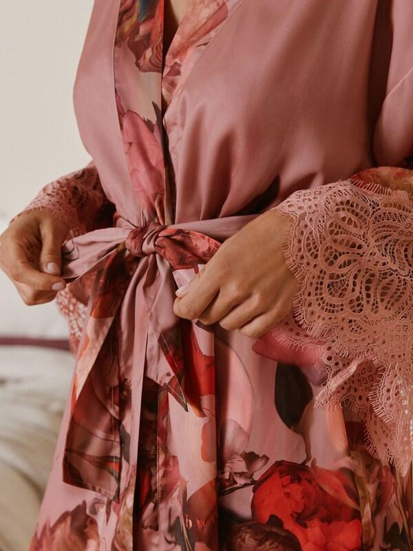 Seraphine B By Ted Baker Pink Satin Robe