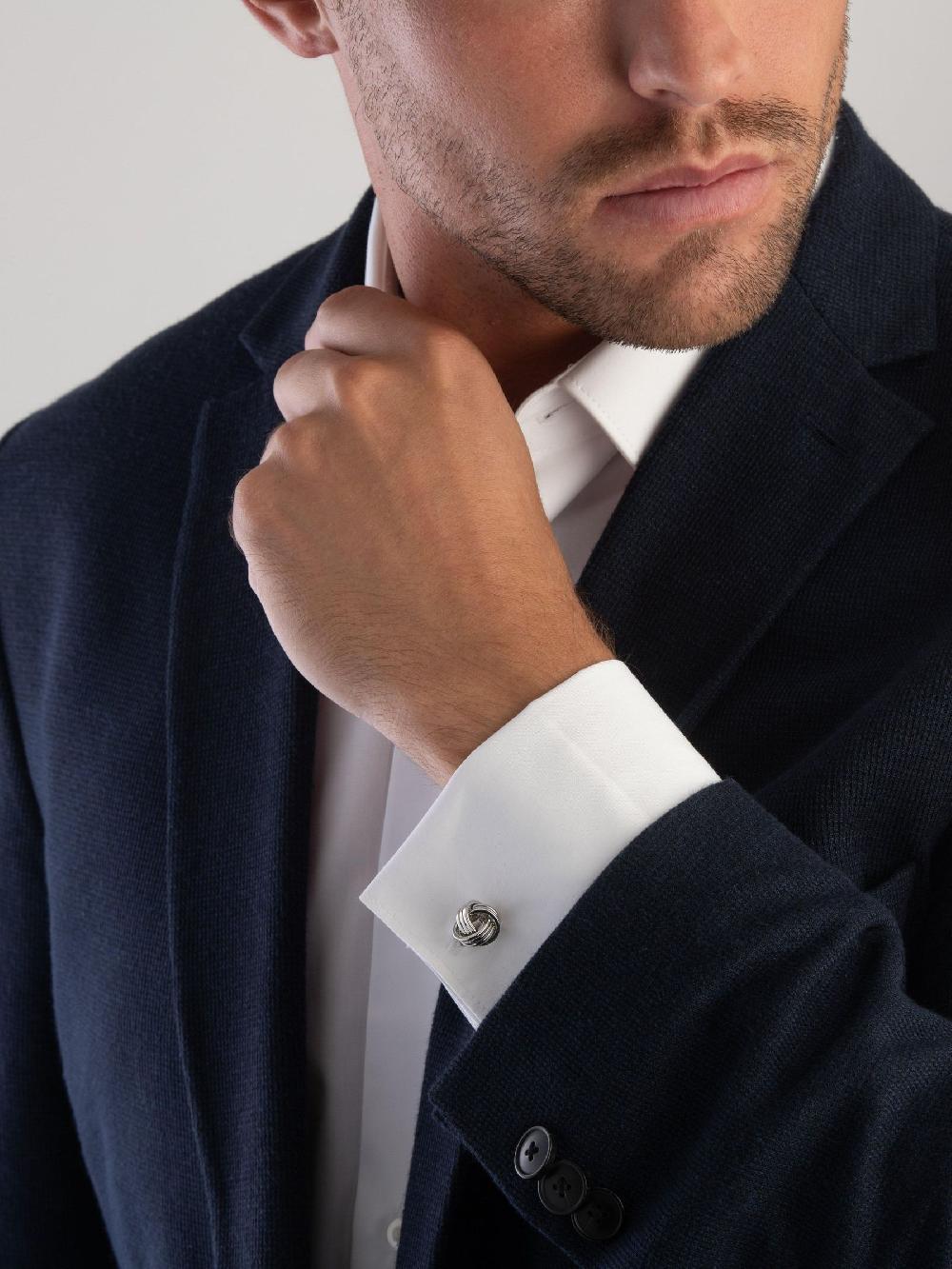 seraphine Beaverbrooks Silver Knot Cufflinks