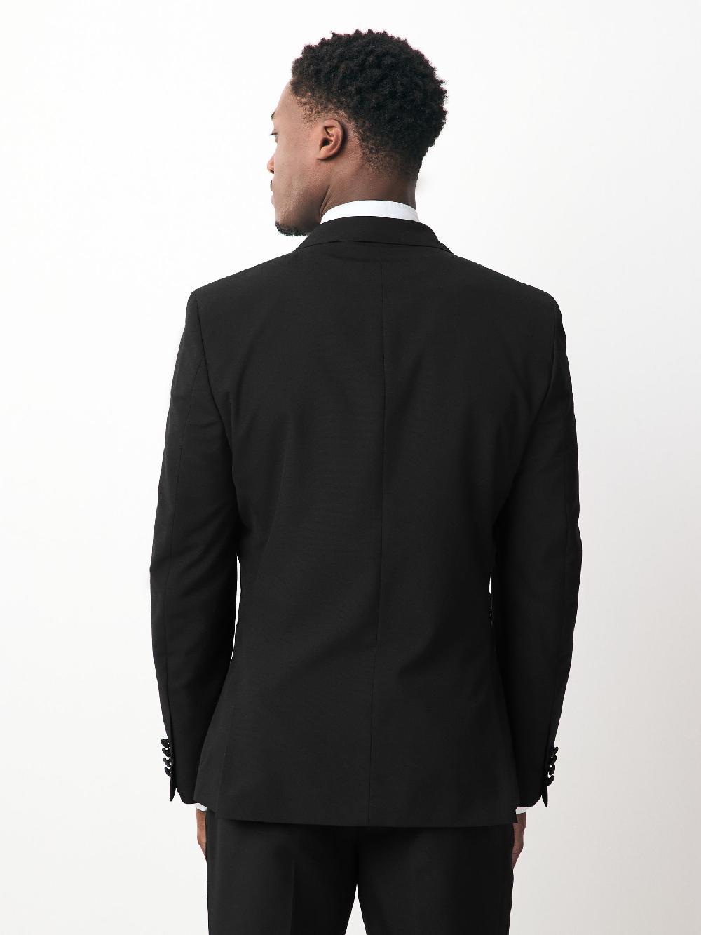 seraphine Black Double Breasted Tuxedo Suit Jacket