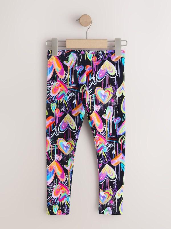 Seraphine Black Graffiti Heart Leggings (3-16yrs)