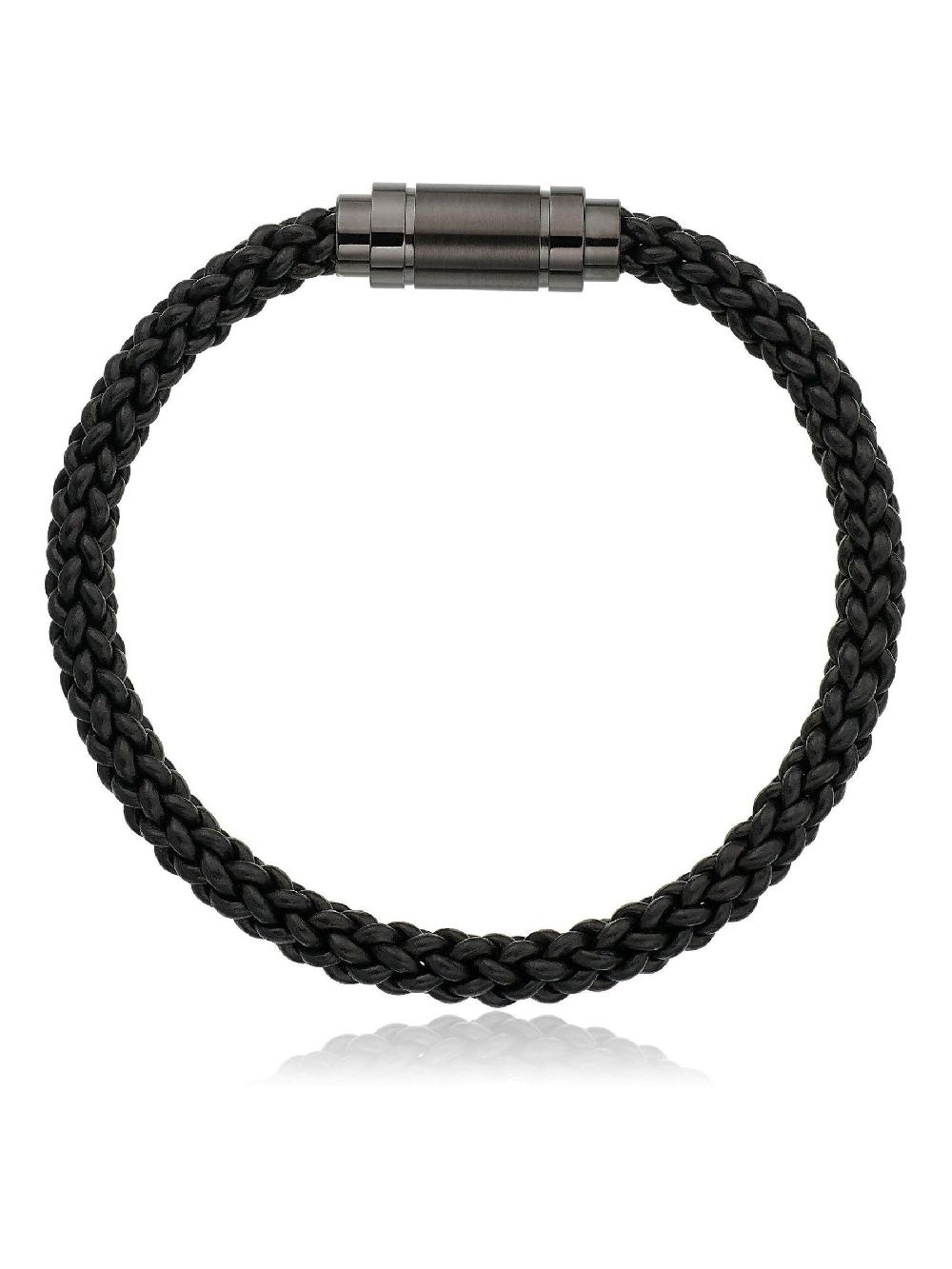 seraphine Black Leather Bracelet