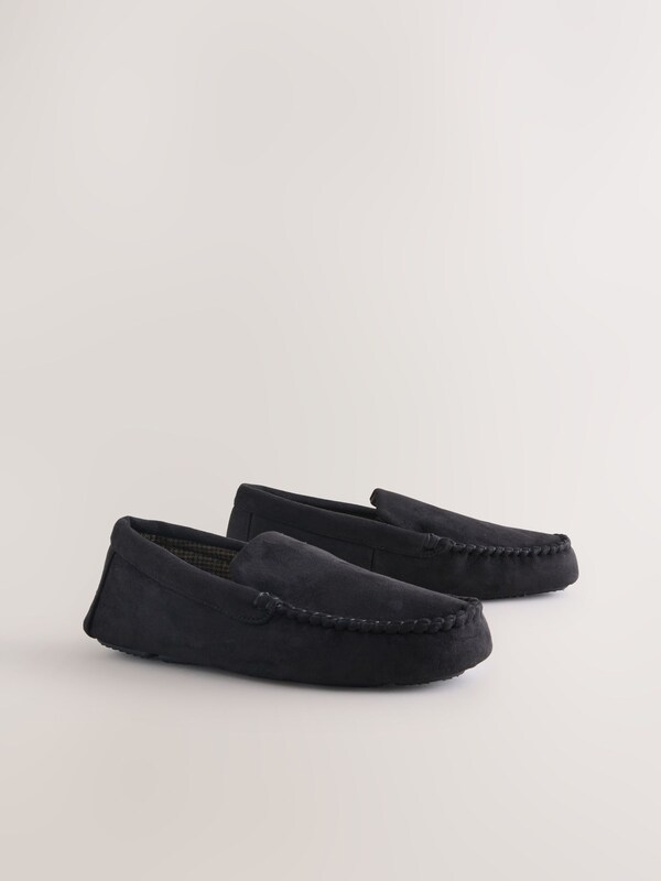 Seraphine Black Moccasin Slippers