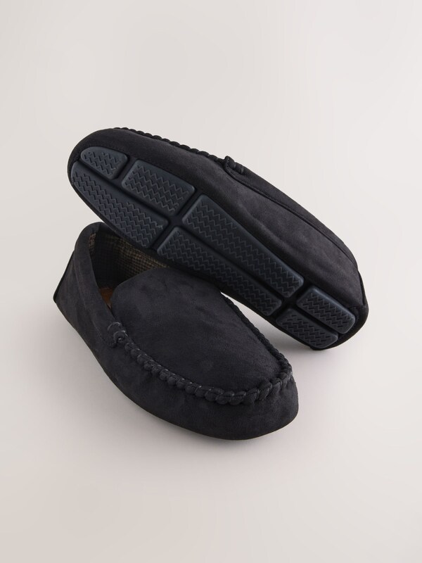 Seraphine Black Moccasin Slippers