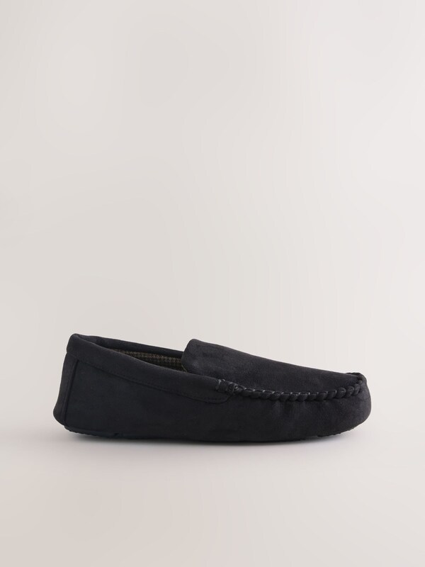 Seraphine Black Moccasin Slippers