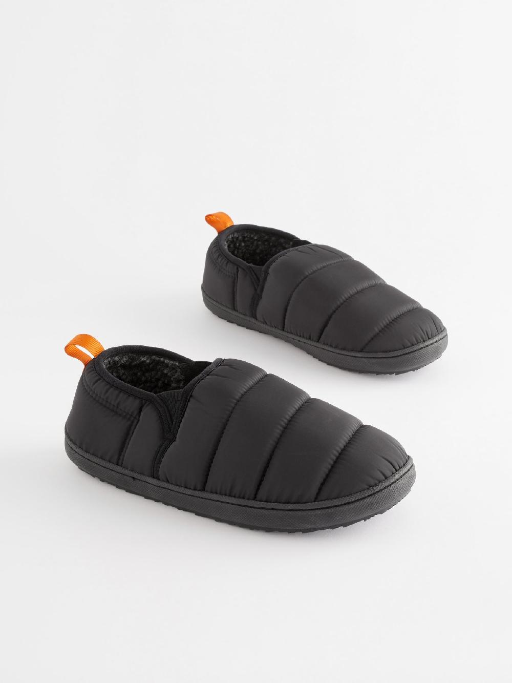seraphine Black Quilted Slippers