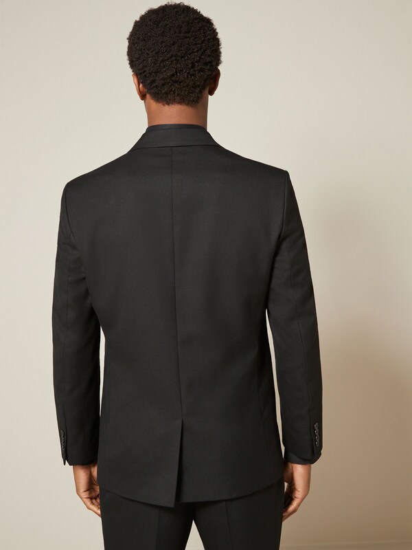 Seraphine Black Regular Fit Textured Suit Jacket
