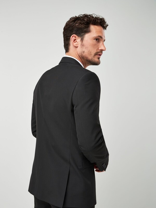 seraphine Black Regular Fit Two Button Suit Jacket