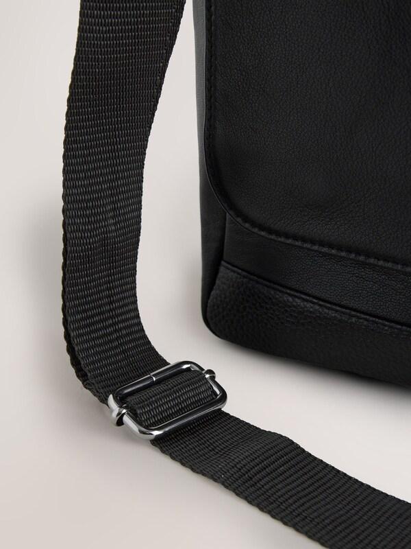 Seraphine Black Signature Leather Messenger Bag