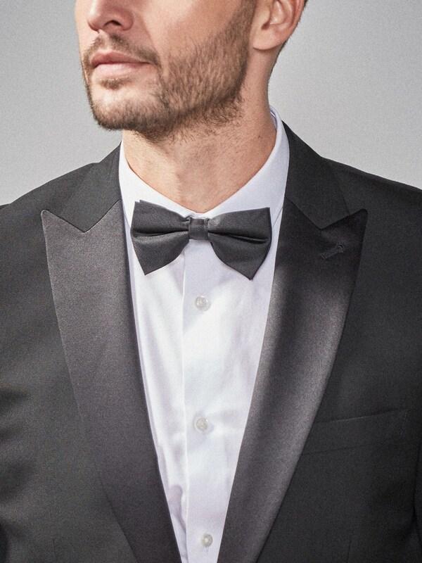 Seraphine Black Skinny Fit Tuxedo Suit Jacket