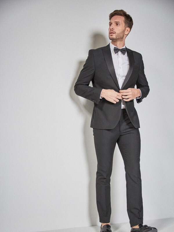 seraphine Black Skinny Fit Tuxedo Suit Jacket seraphine Black Skinny Fit Tuxedo Suit Jacket