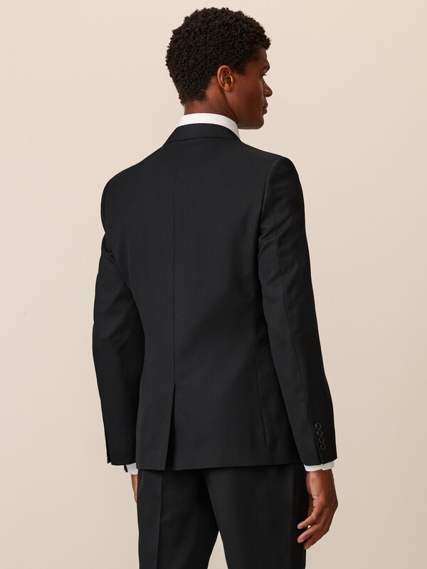 Seraphine Black Slim Fit Textured Suit Jacket