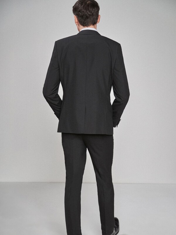 seraphine Black Slim Fit Tuxedo Suit Jacket