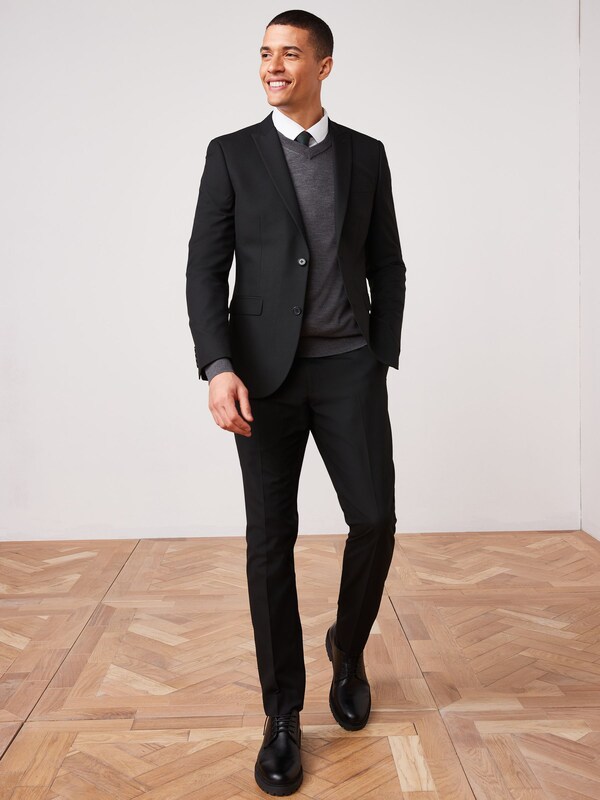 seraphine Black Slim Fit Two Button Suit Jacket