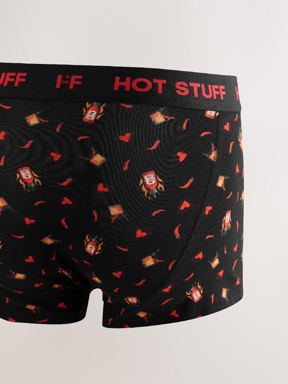 seraphine Black Valentines Print Hipster Boxers