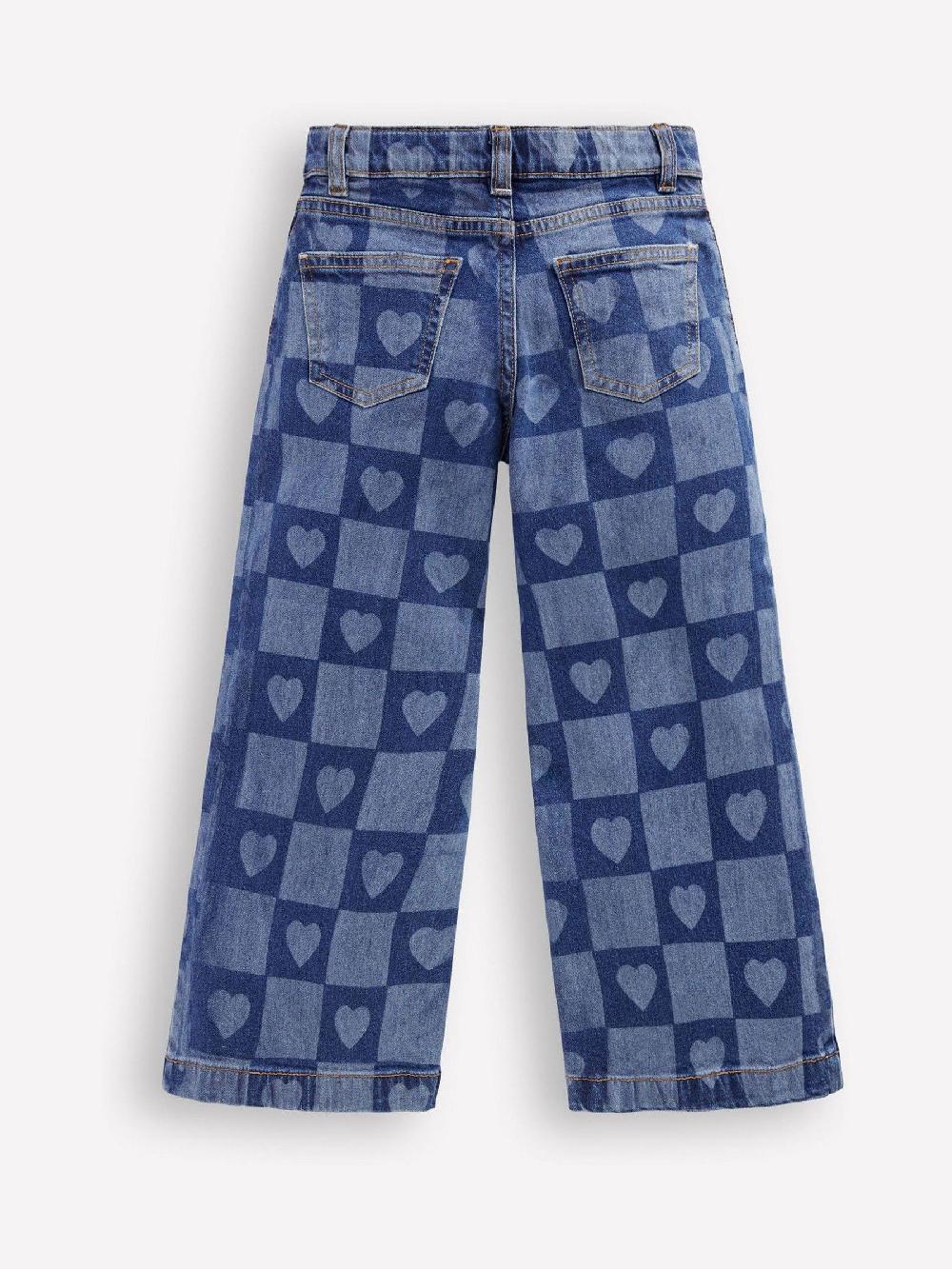 seraphine Boden Blue Heart Wide Leg Jeans