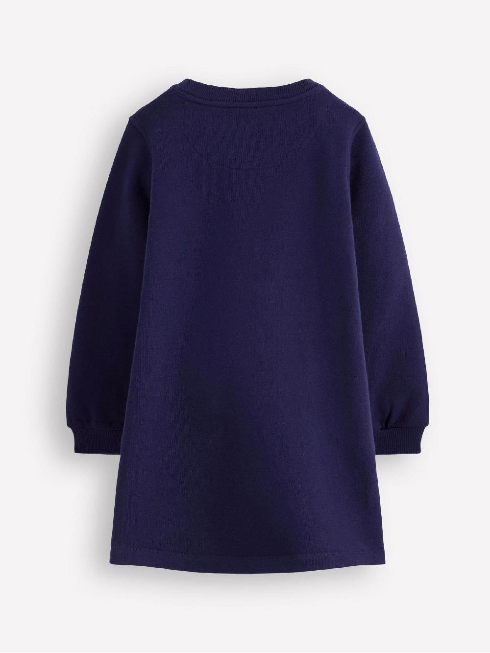 seraphine Boden Blue Ida Sweatshirt Appliqué Dress