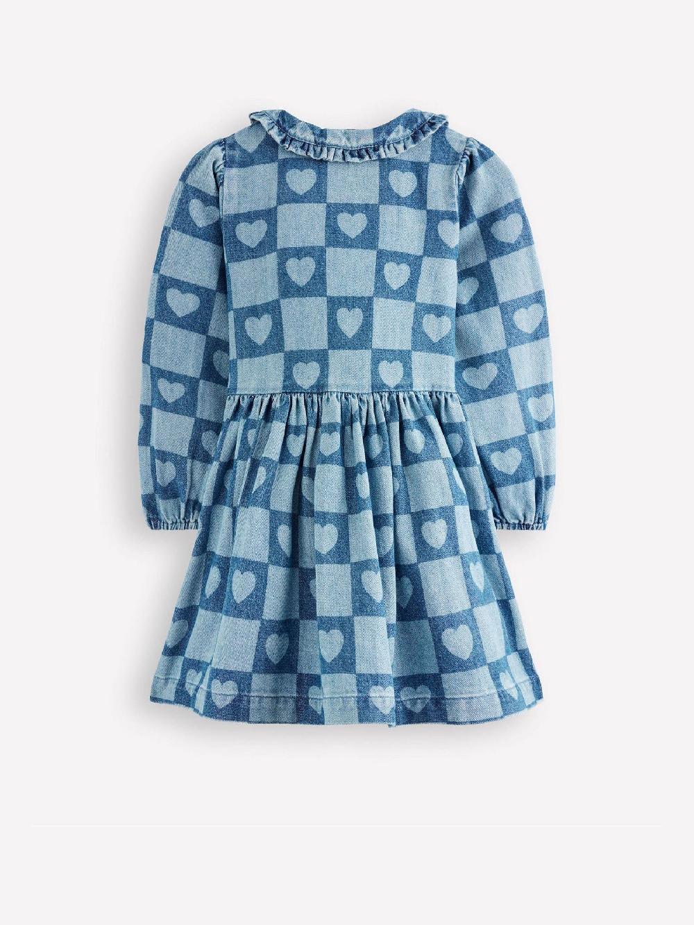 seraphine Boden Blue Pretty Heart Shirt Dress
