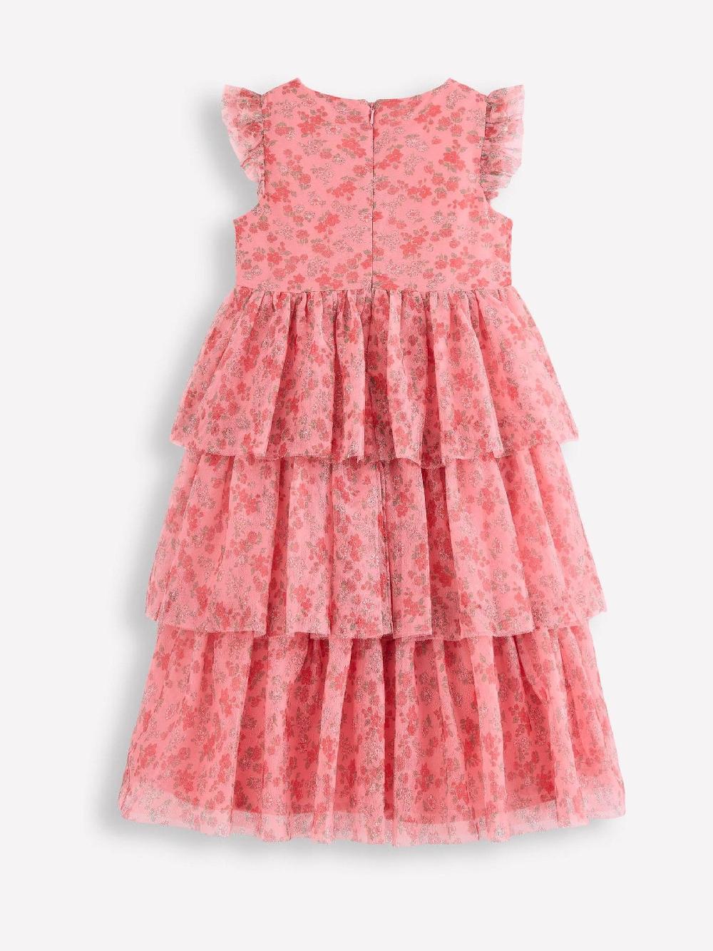 seraphine Boden Pink Heart Tiered Tulle Dress