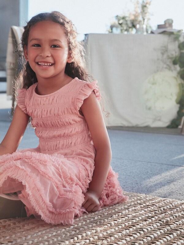 Seraphine Boden Pink Tulle Bow Occasion Dress