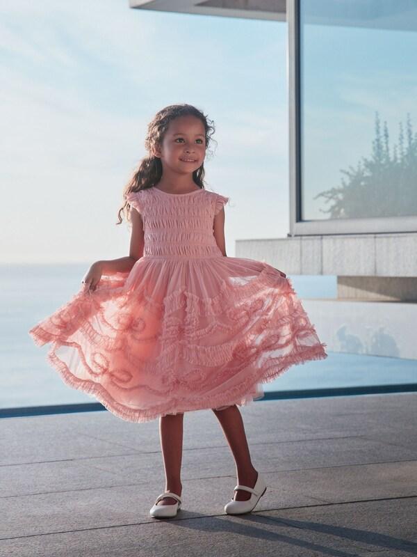 Seraphine Boden Pink Tulle Bow Occasion Dress