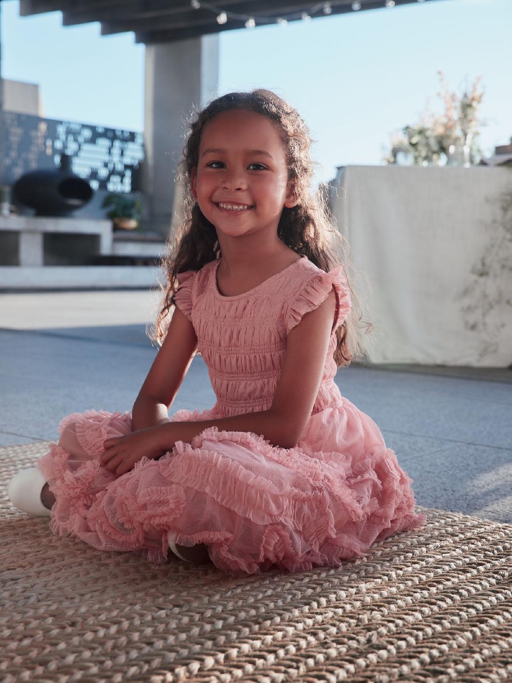 seraphine Boden Pink Tulle Bow Occasion Dress