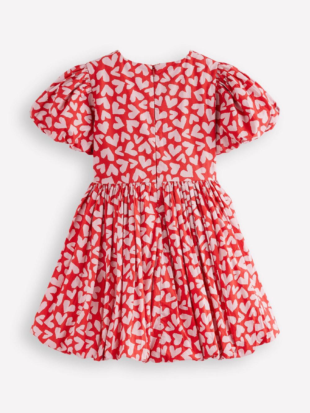 seraphine Boden Red Heart Bubble Hem Dress