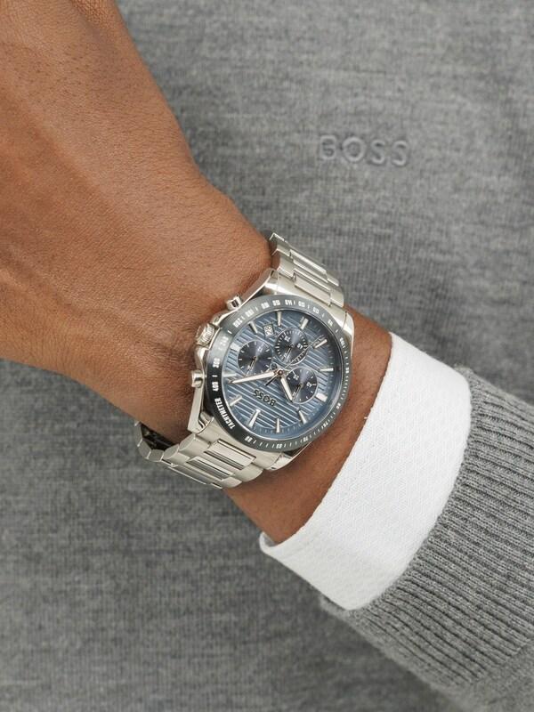 Seraphine BOSS Silver Strike Chronograph Watch