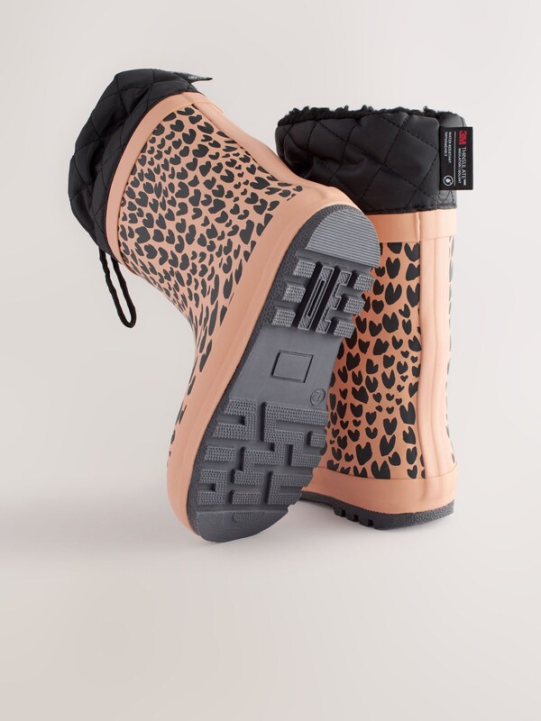 Seraphine Brown Animal Print Cuff Wellies