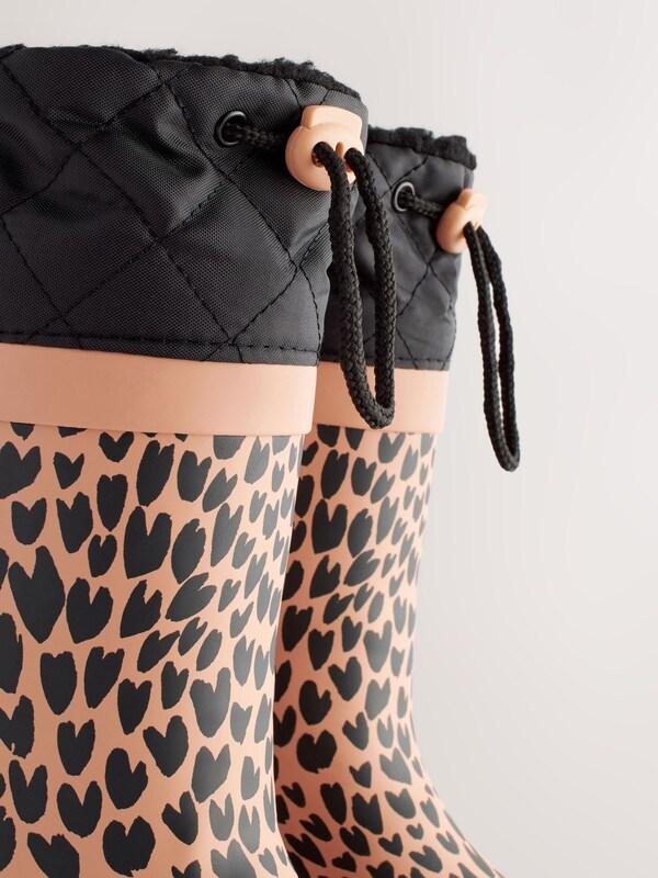 Seraphine Brown Animal Print Cuff Wellies