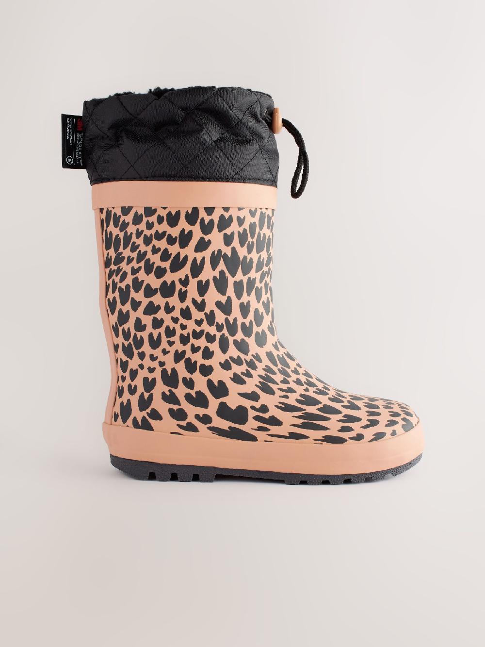 seraphine Brown Animal Print Cuff Wellies