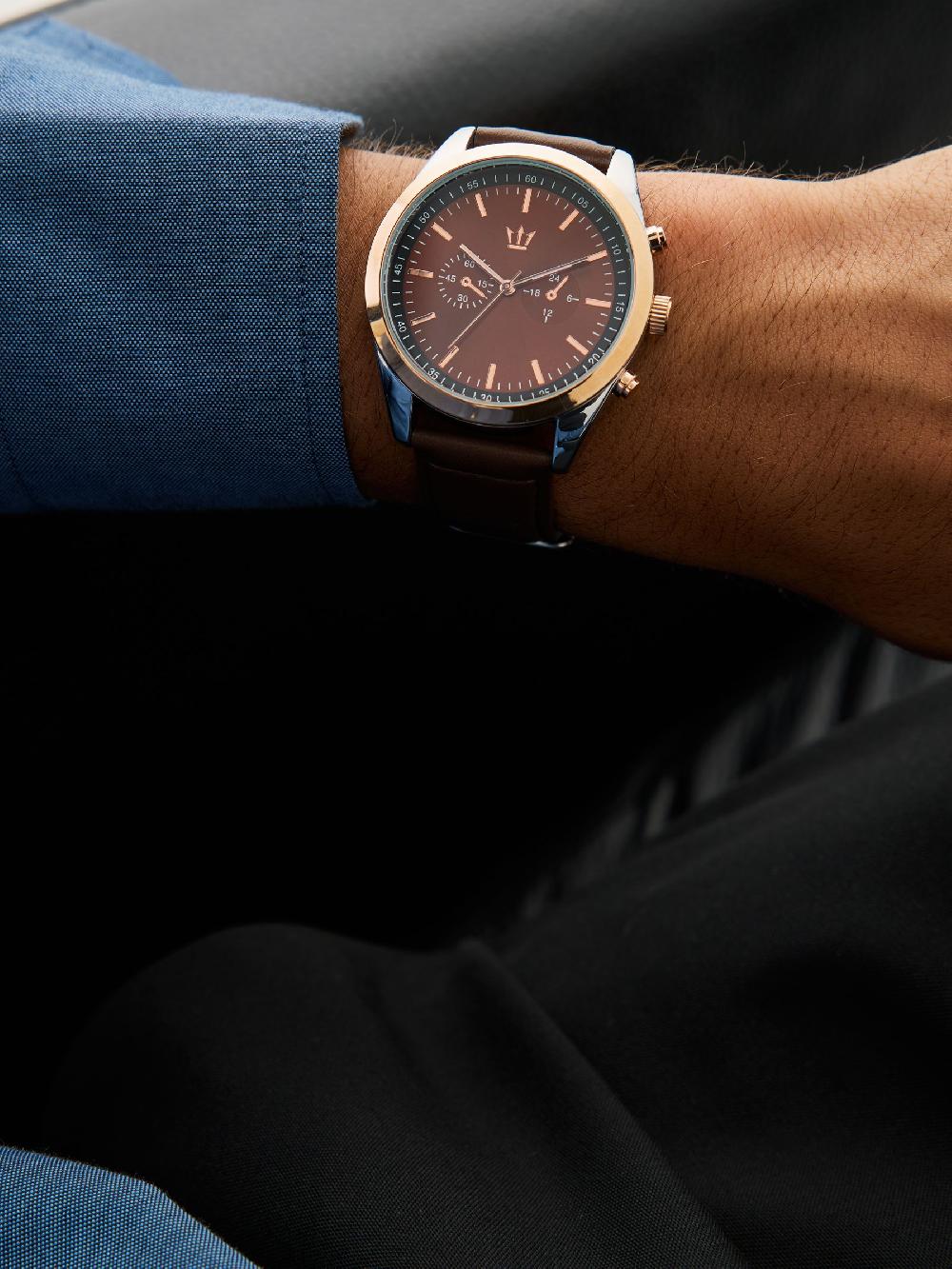 seraphine Brown/Bronze Classic Strap Watch