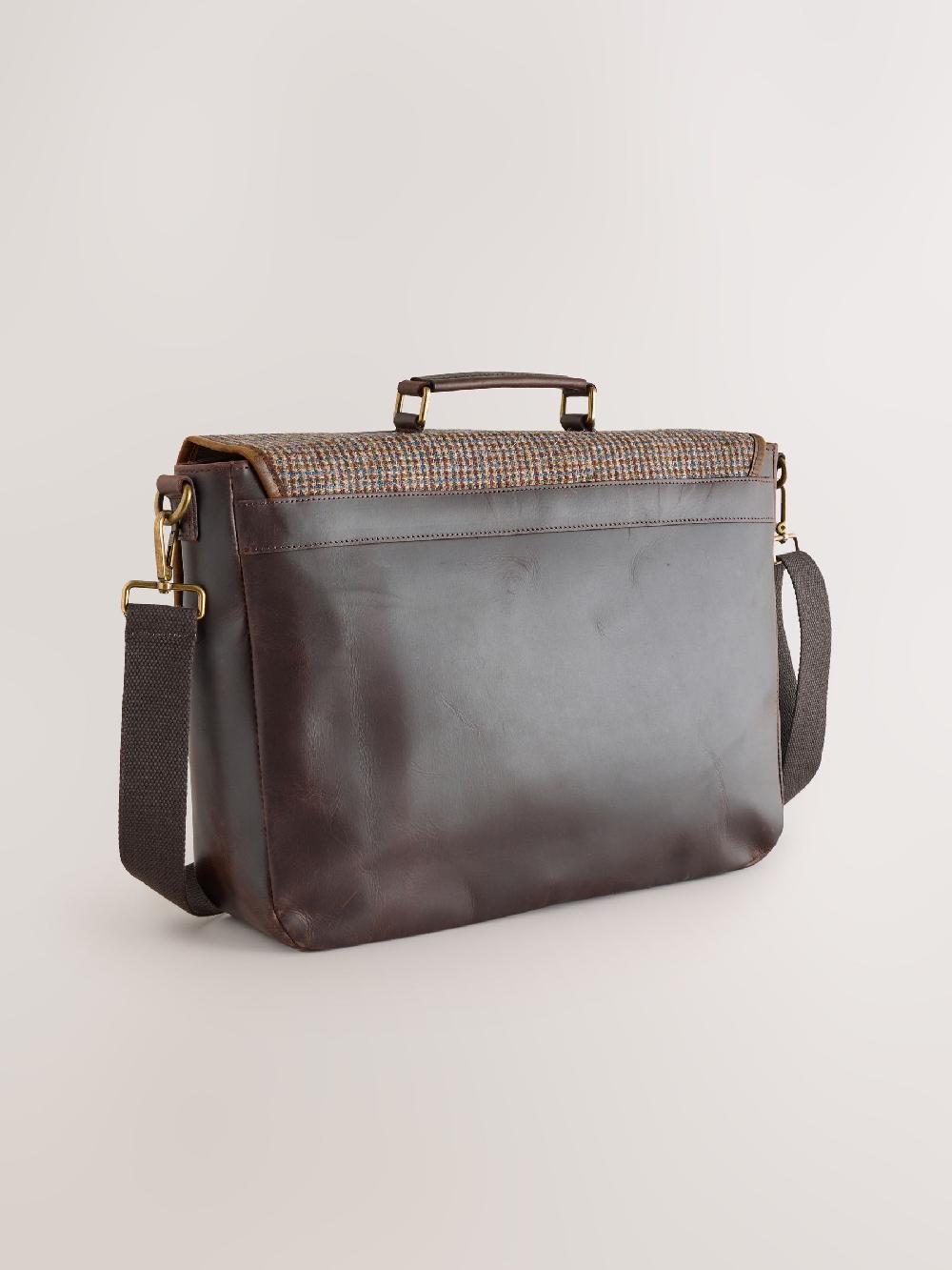 seraphine Brown Harris Tweed Messenger