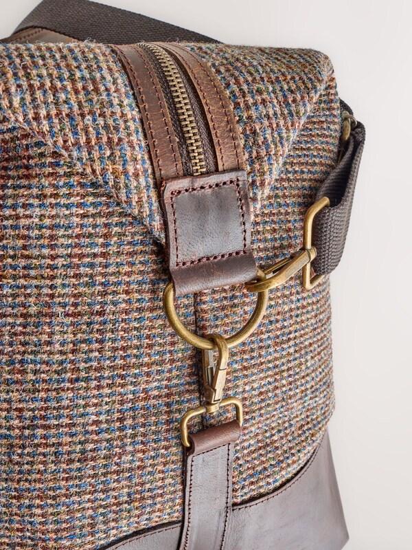 Seraphine Brown Harris Tweed Weekend Holdall Bag
