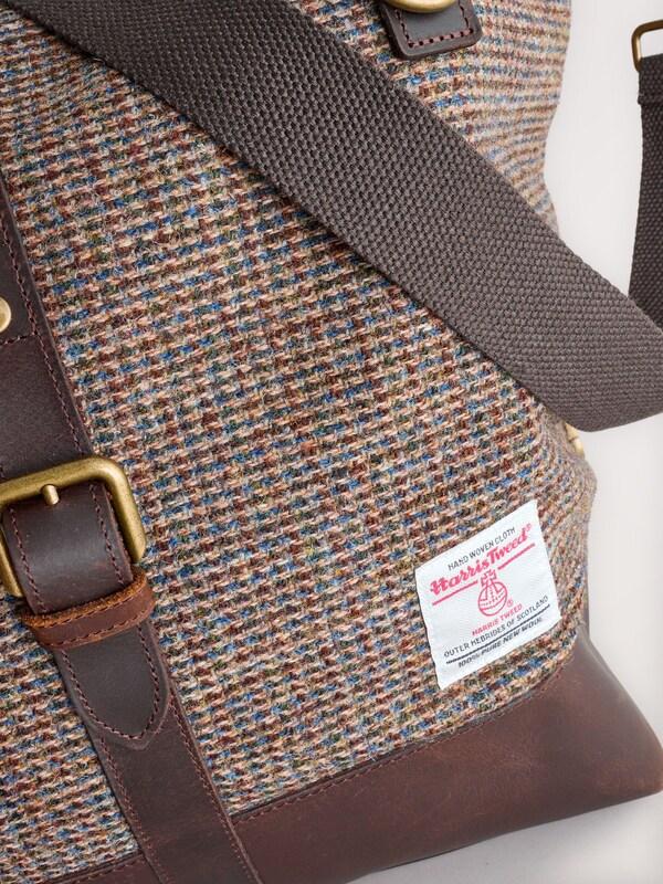 Seraphine Brown Harris Tweed Weekend Holdall Bag