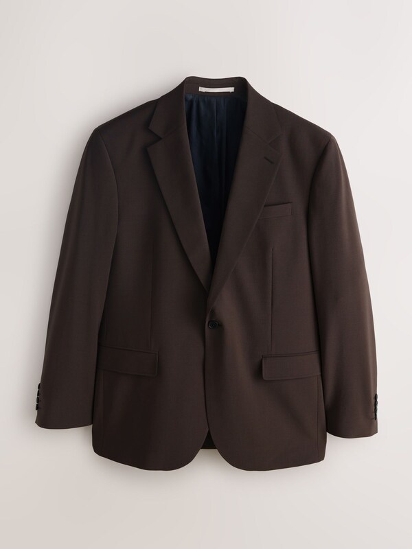 Seraphine Brown Loose Fit Wool Blend Suit Jacket