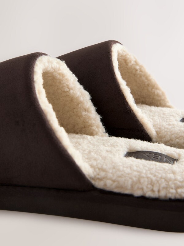 Seraphine Brown Microsuede Mule Slippers