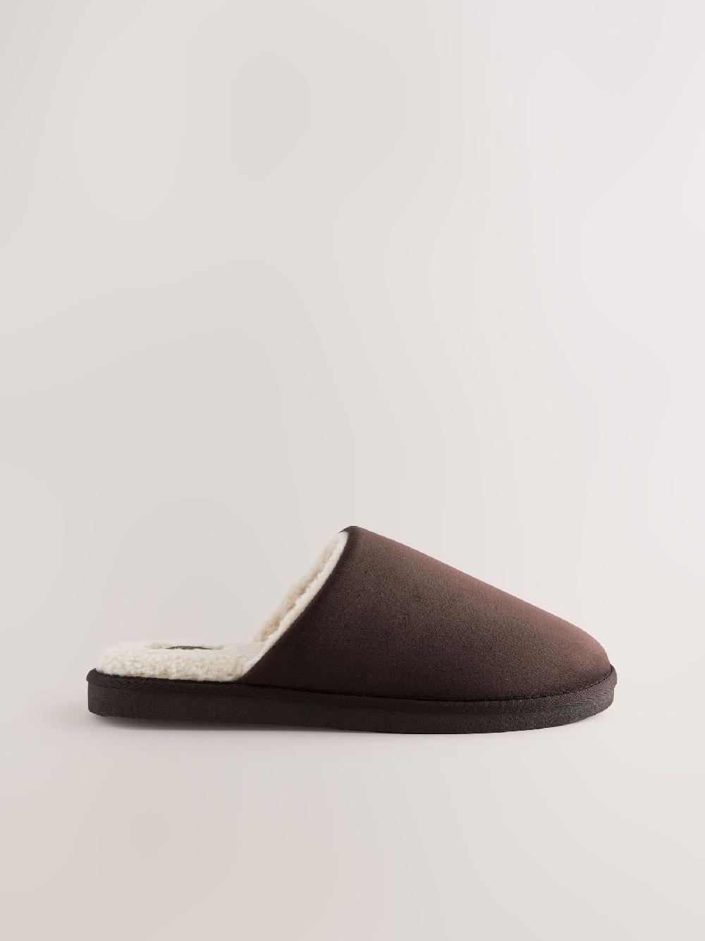 seraphine Brown Microsuede Mule Slippers