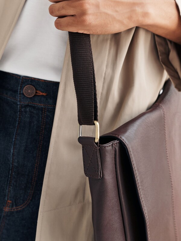 Seraphine Brown Signature Leather Messenger Bag