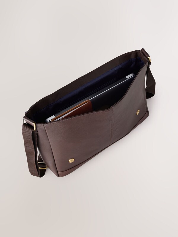 Seraphine Brown Signature Leather Messenger Bag