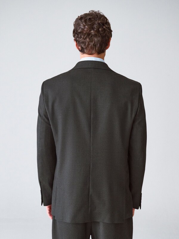 Seraphine Brown Slim Fit Wool Blend Suit Jacket