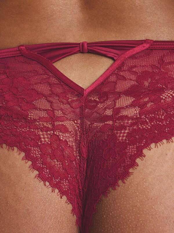 Seraphine Burgundy Red Lace Bow Back Knickers