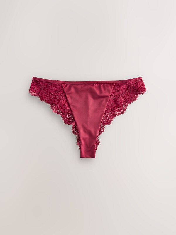 Seraphine Burgundy Red Lace Bow Back Knickers
