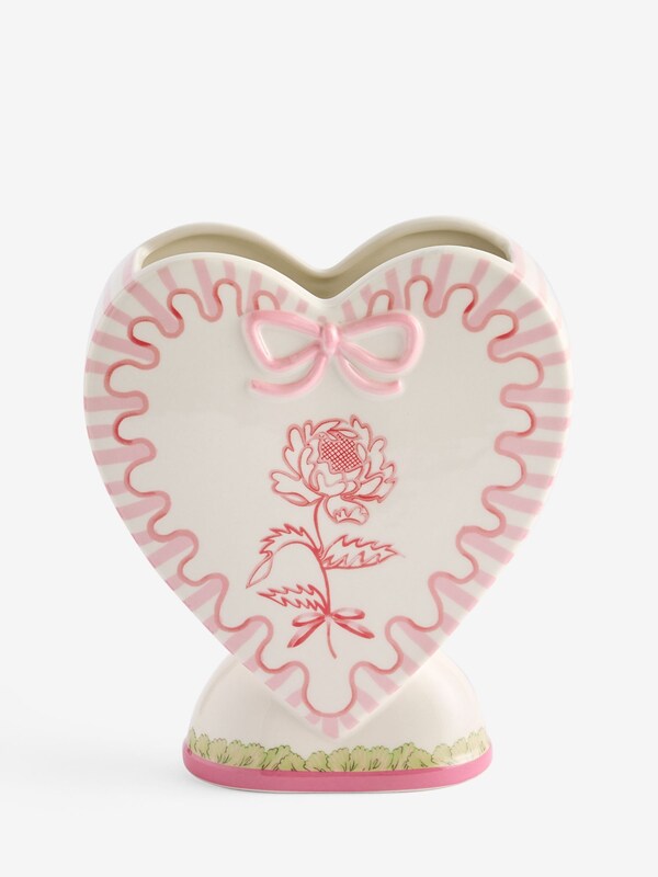 Seraphine Cath Kidston Pink Heart Shaped Vase