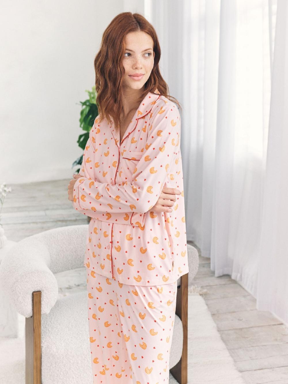 seraphine Chelsea Peers Pink Long Pyjamas Set