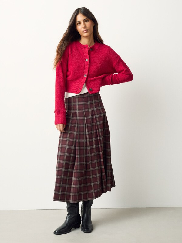 Seraphine Cherry Red Cosy Button Up Cardigan