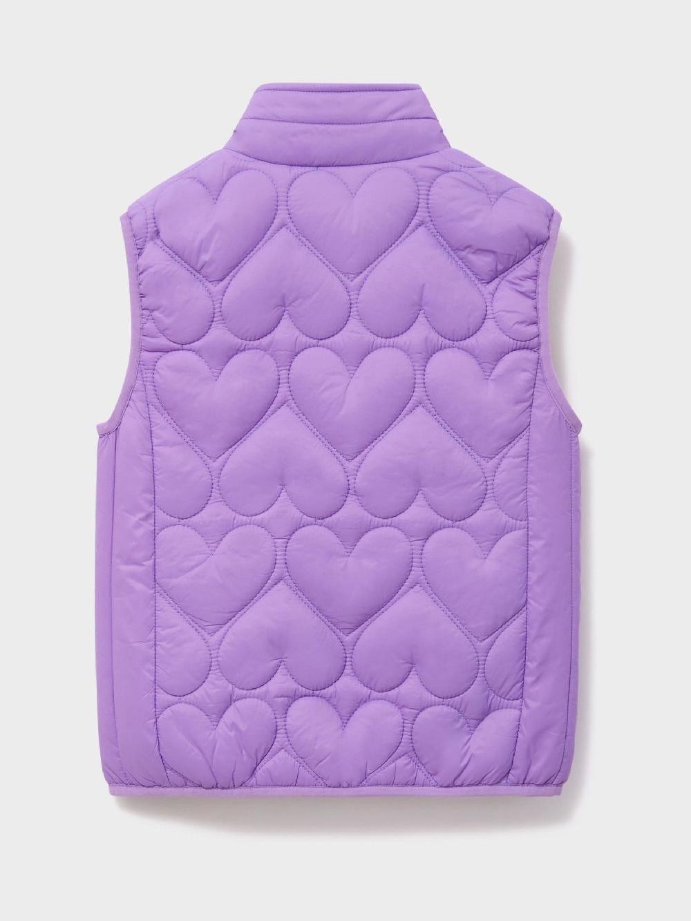seraphine Crew Clothing Purple Heart-Quilted Gilet