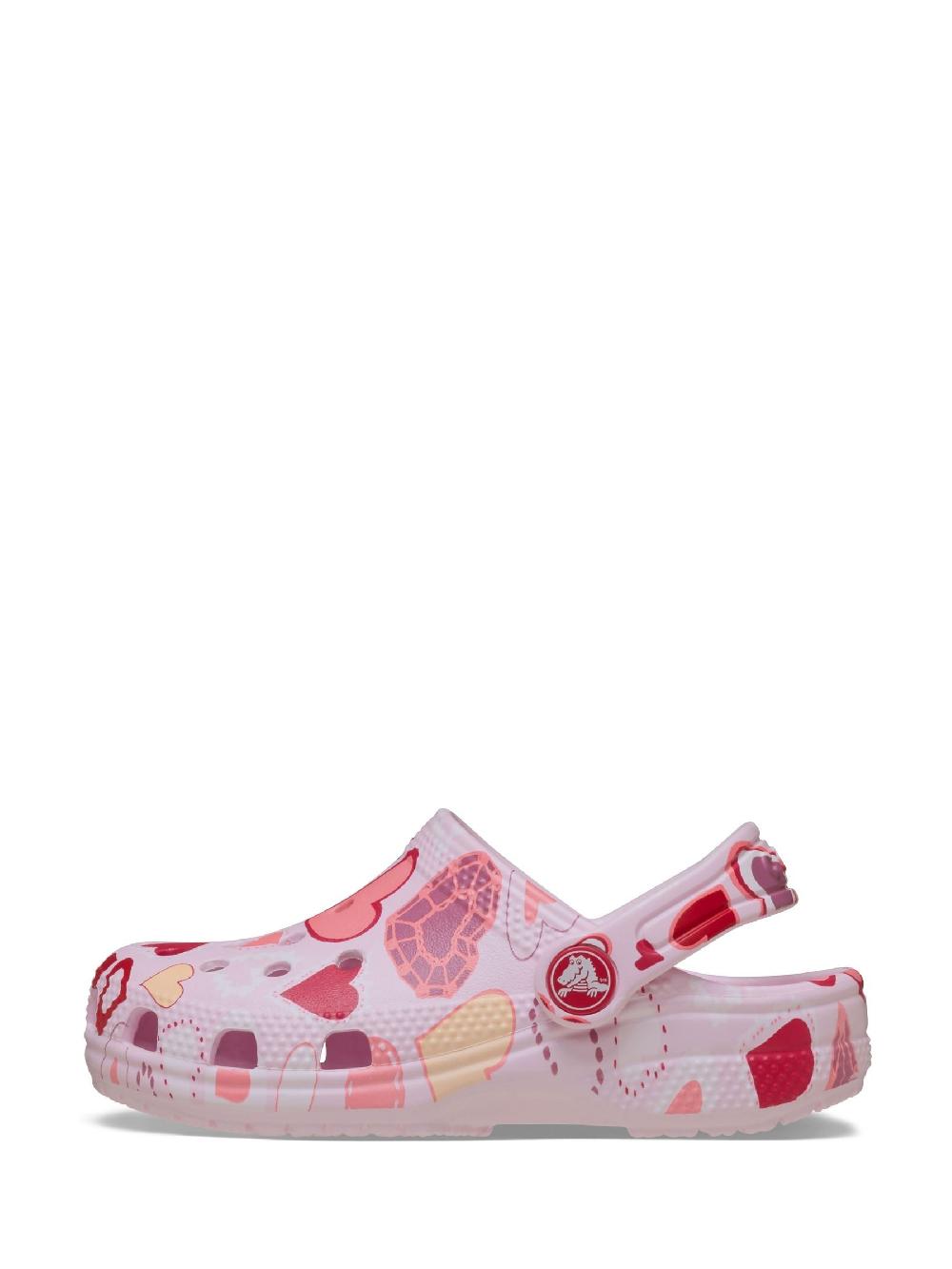 seraphine Crocs Pink Classic VDay Hearts Clogs