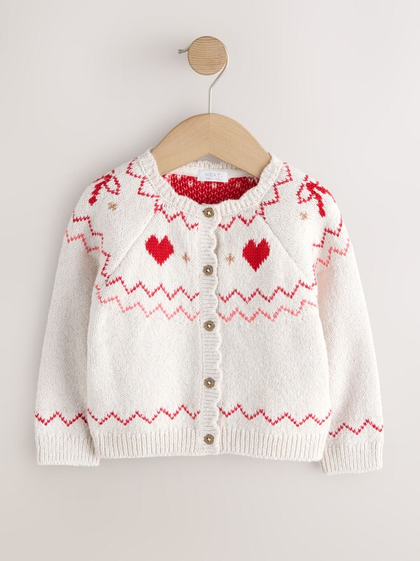 Seraphine Ecru Heart Yoke Cardigan (3mths-7yrs)