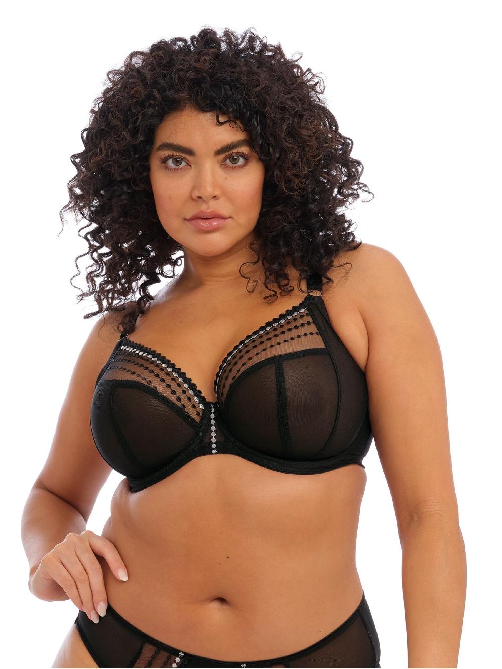 seraphine Elomi Black Matilda Underwire Plunge Bra