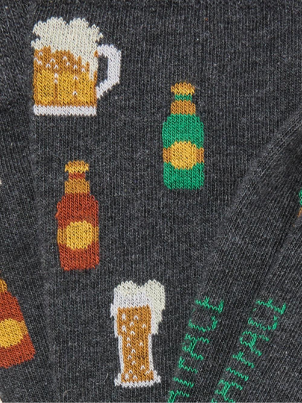 seraphine FatFace Charcoal Grey Beer Socks